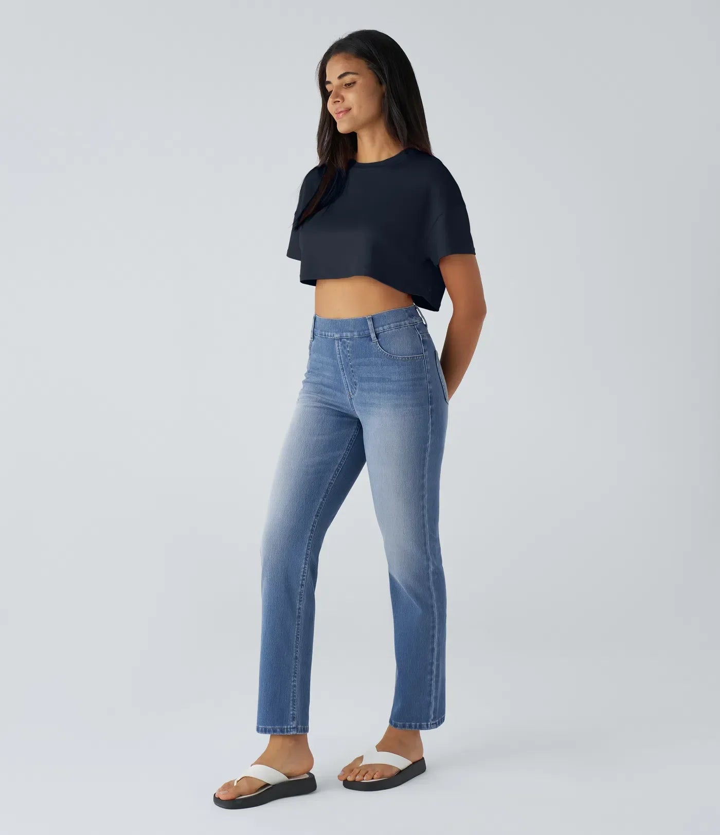 Olivia | Pantalon taille haute stretch et confortable