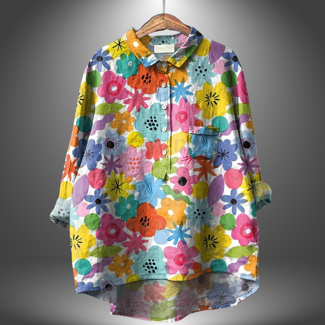 Luiza - Chemise à fleurs faite main