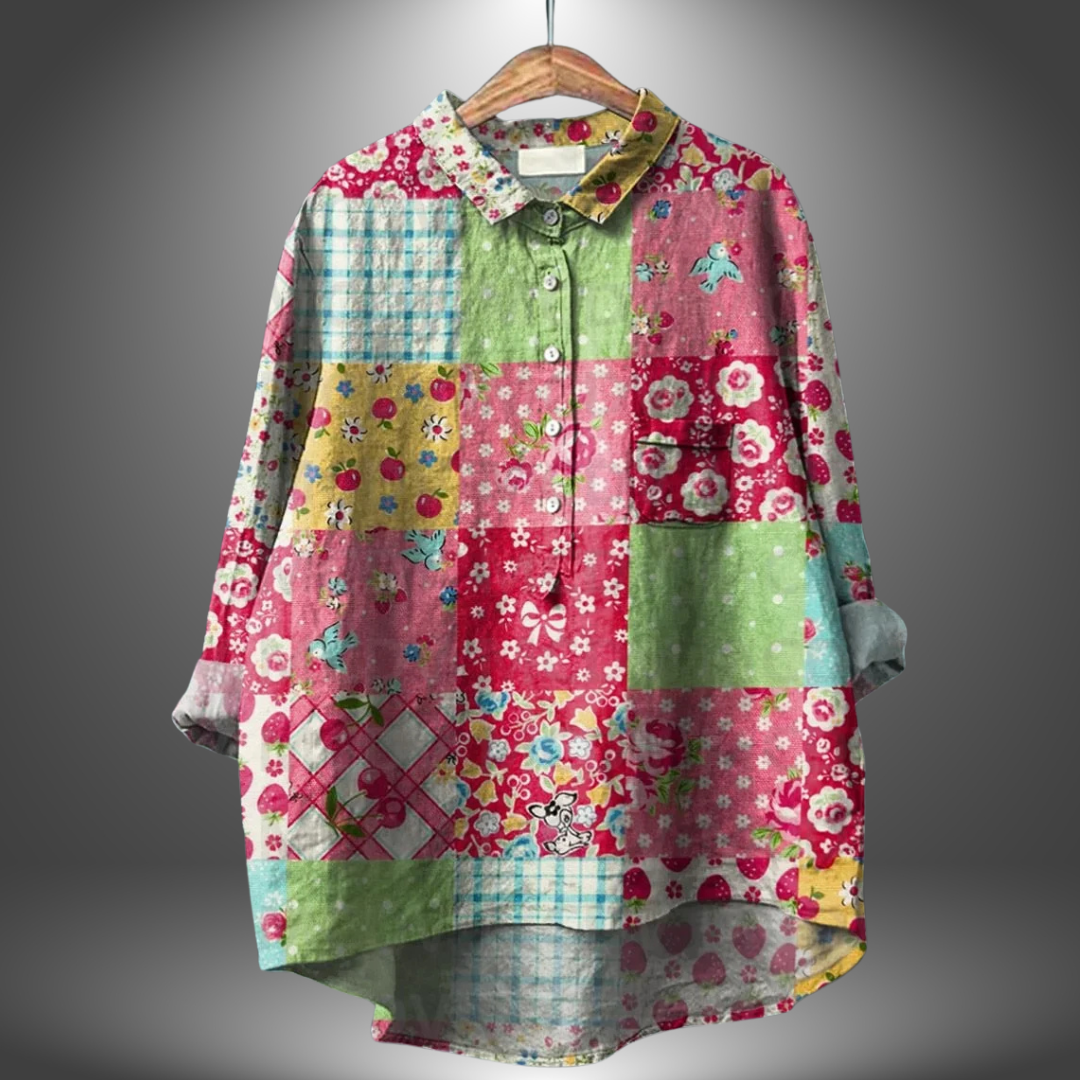 Luiza - Chemise à fleurs faite main