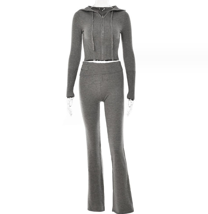 Ensemble sweat et pantalon taille haute
