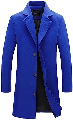 | Nouveau manteau long en coton et laine mélangée pour hommes - Mode décontractée et professionnelle