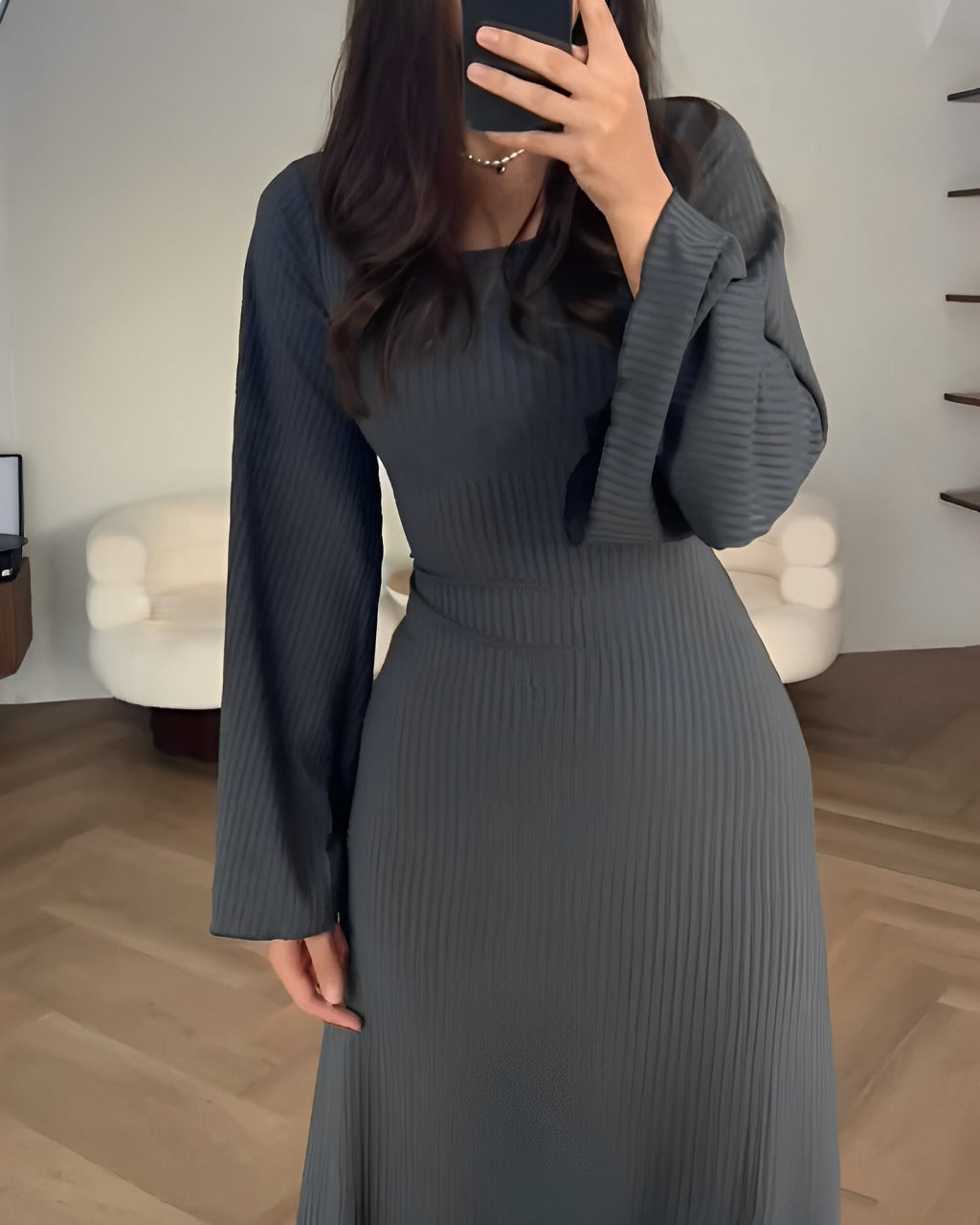 Chanella | Robe longue en maille élégante