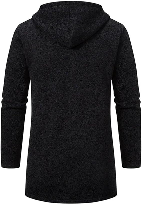 | Sweat-shirt à capuche surdimensionné à fermeture éclair pour hommes - Manteau d'hiver à manches longues