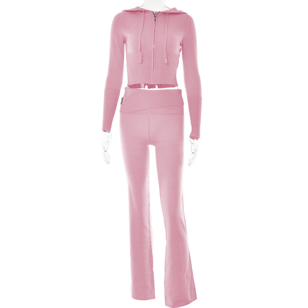 Ensemble sweat et pantalon taille haute
