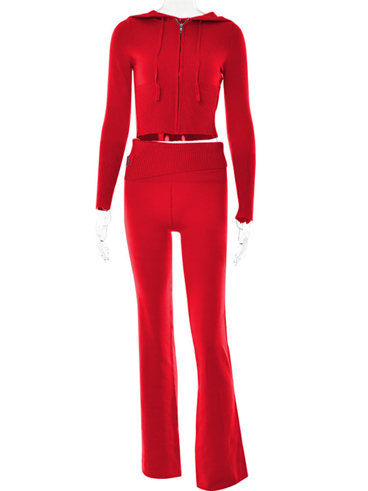 Ensemble sweat et pantalon taille haute
