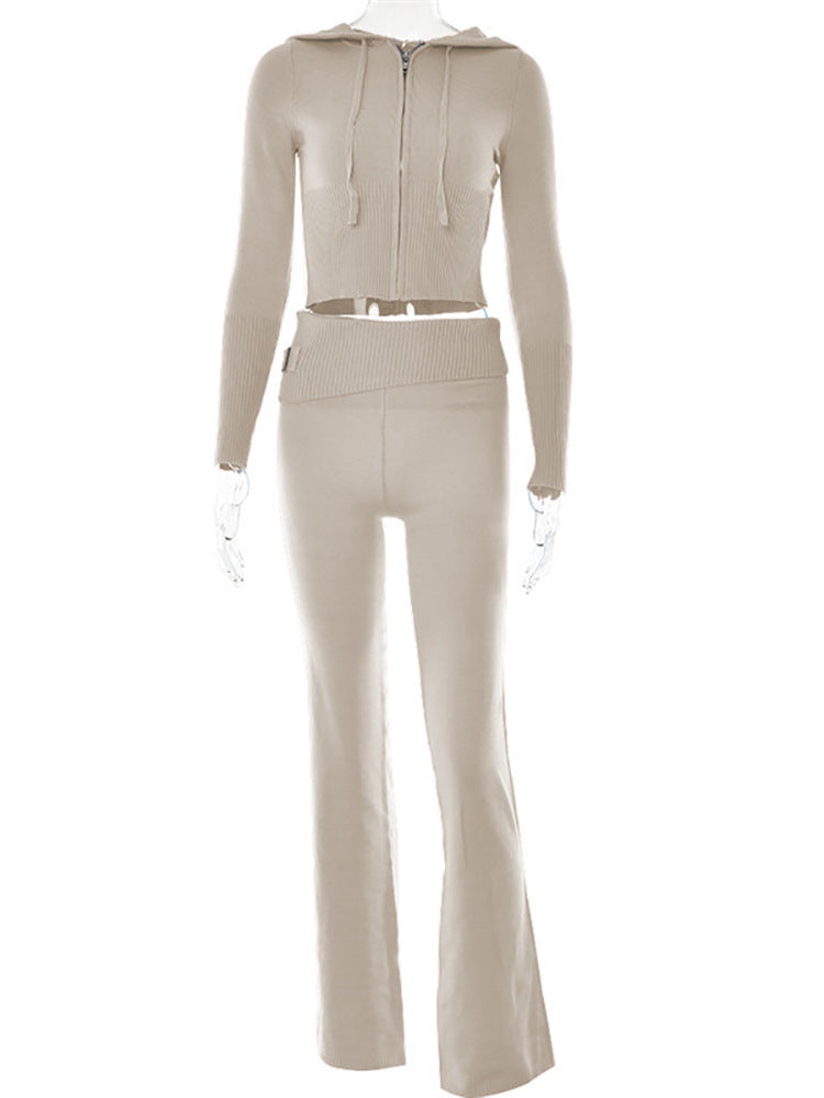 Ensemble sweat et pantalon taille haute
