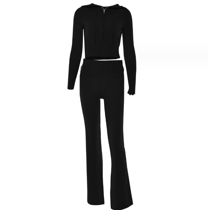 Ensemble sweat et pantalon taille haute
