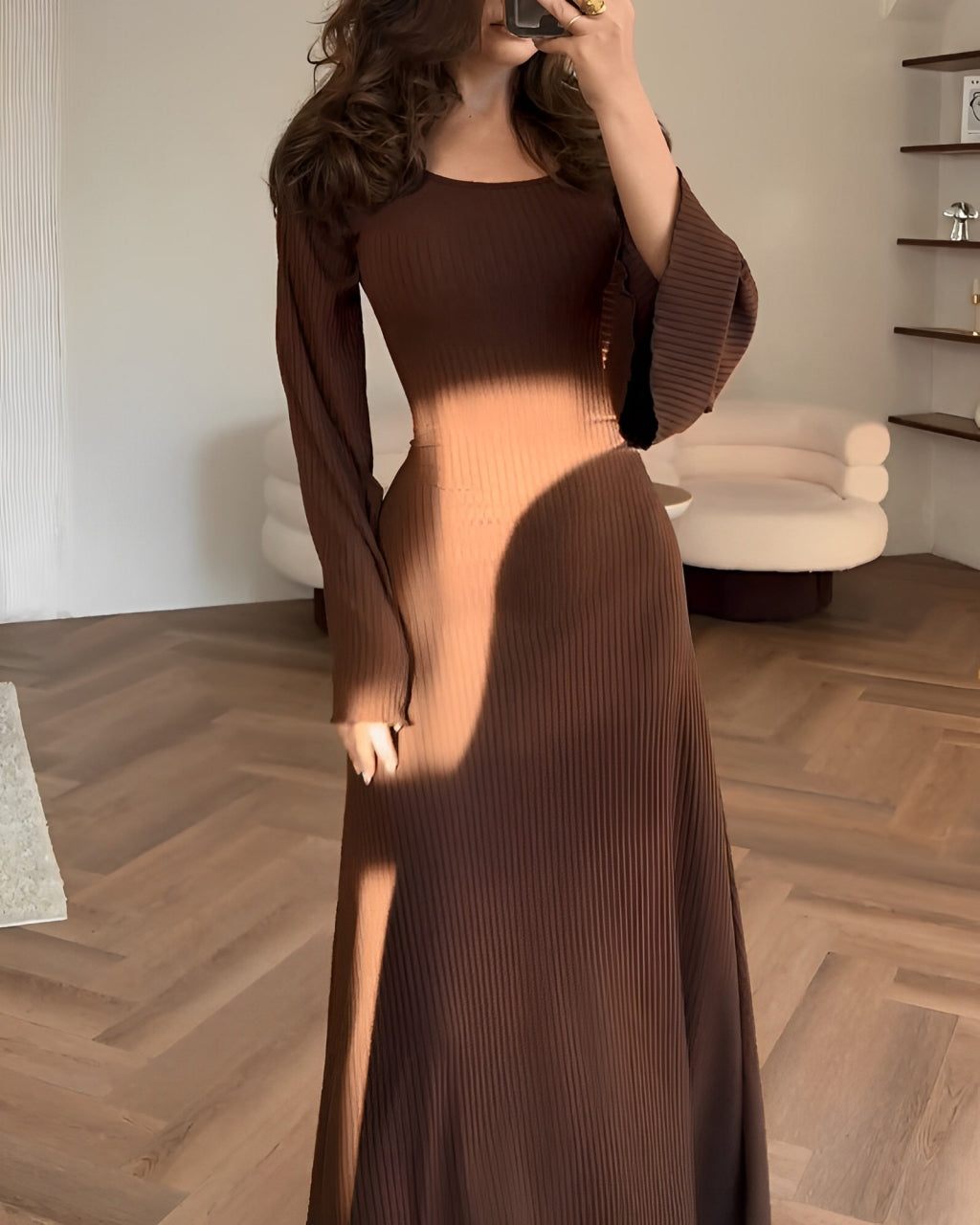 Chanella | Robe longue en maille élégante