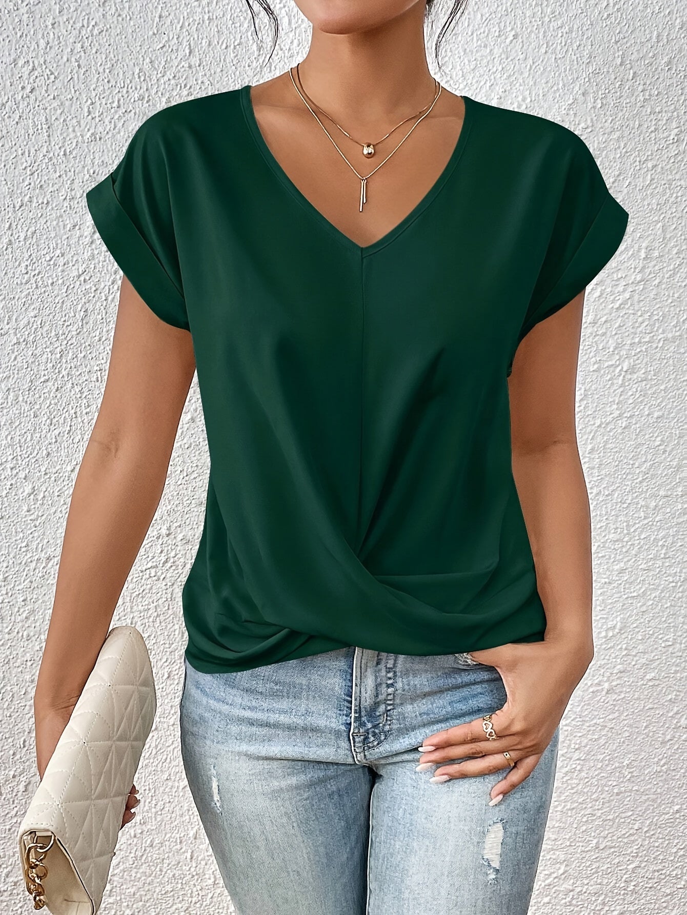 Cleo™ | Casual T-shirt met sweetheart halslijn (1+1 Gratis)