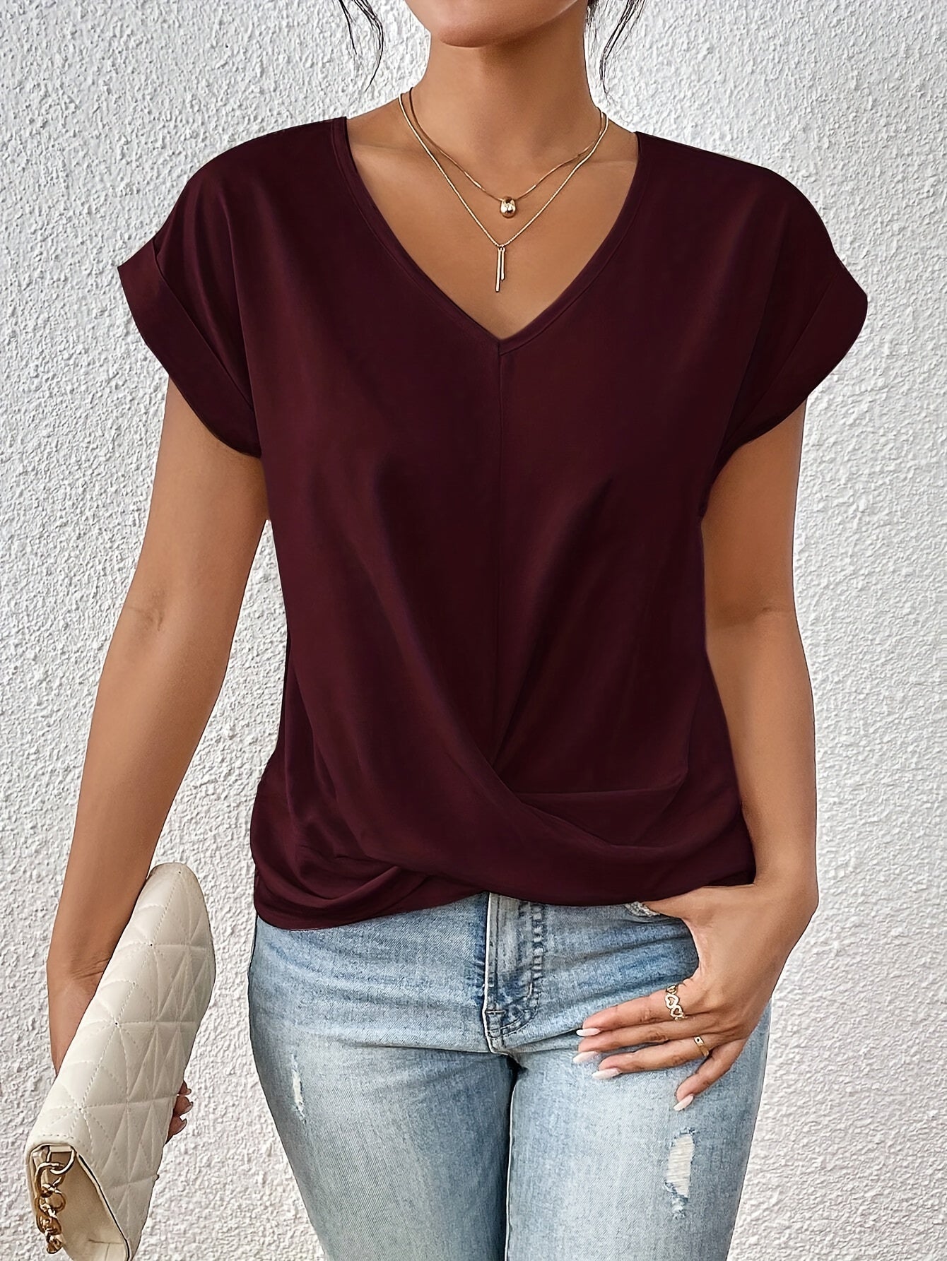 Cleo™ | Casual T-shirt met sweetheart halslijn (1+1 Gratis)