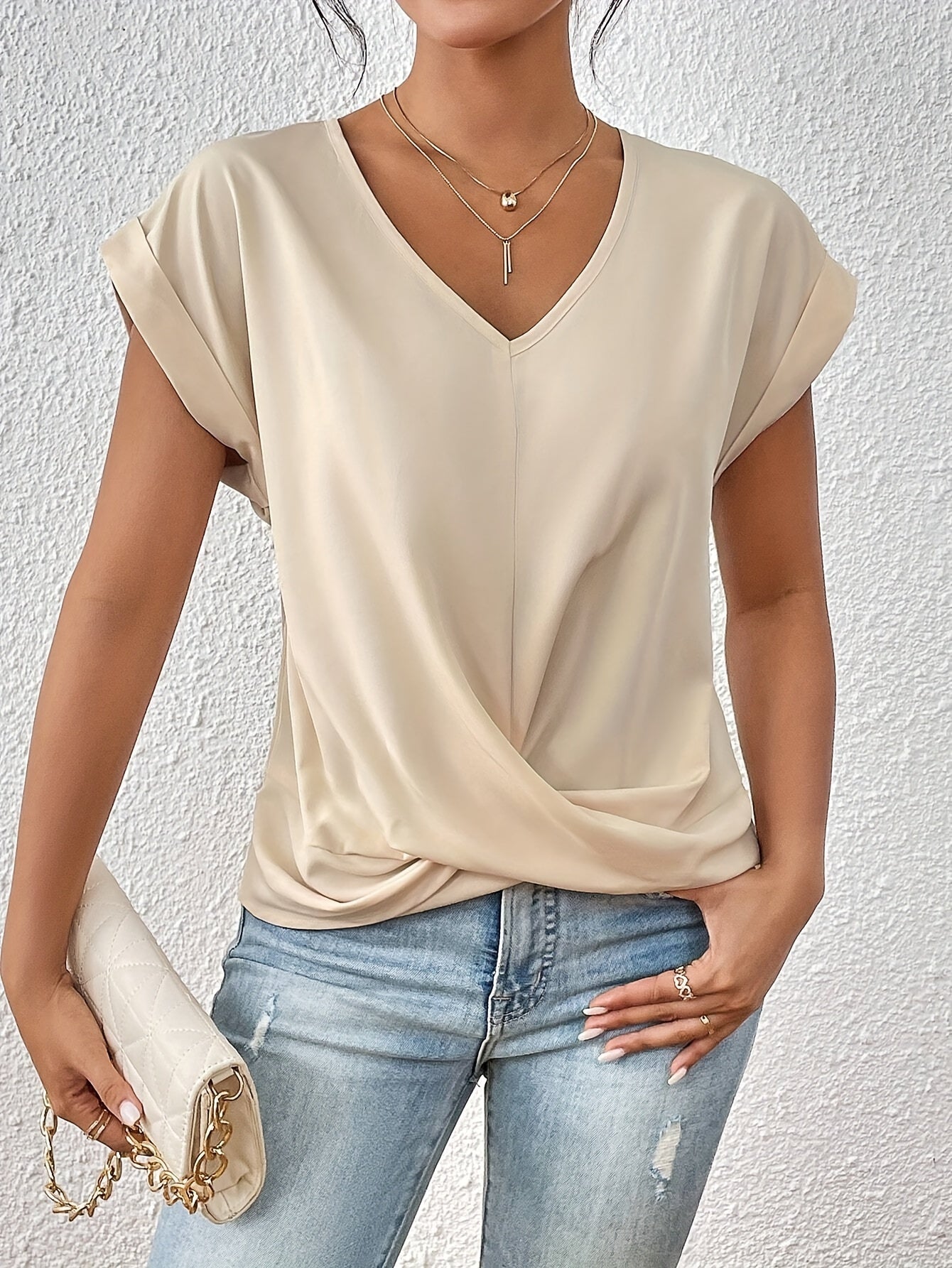 Cleo™ | Casual T-shirt met sweetheart halslijn (1+1 Gratis)