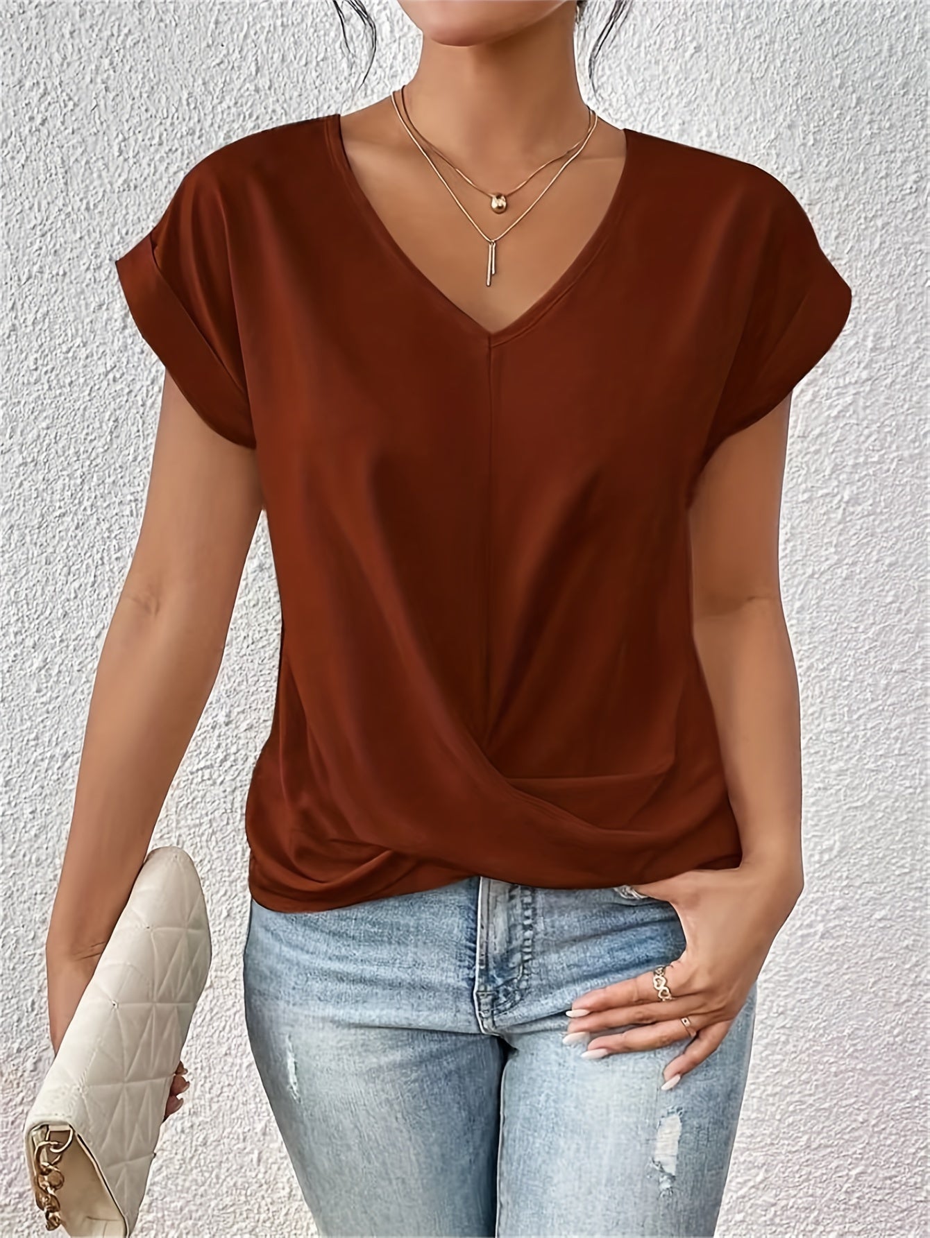 Cleo™ | Casual T-shirt met sweetheart halslijn (1+1 Gratis)
