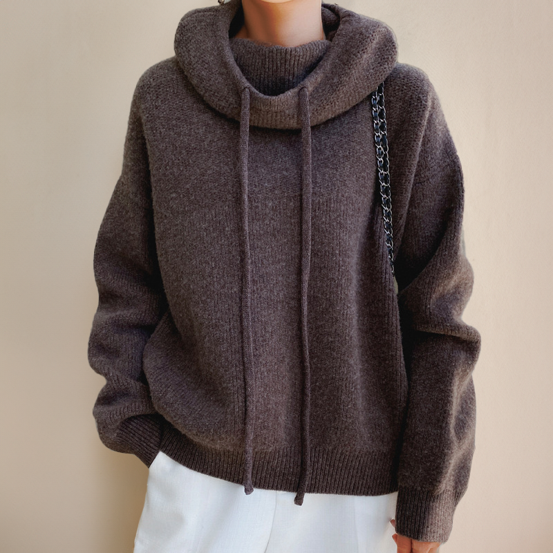 Isabelle | Pull à col roulé en laine mérinos