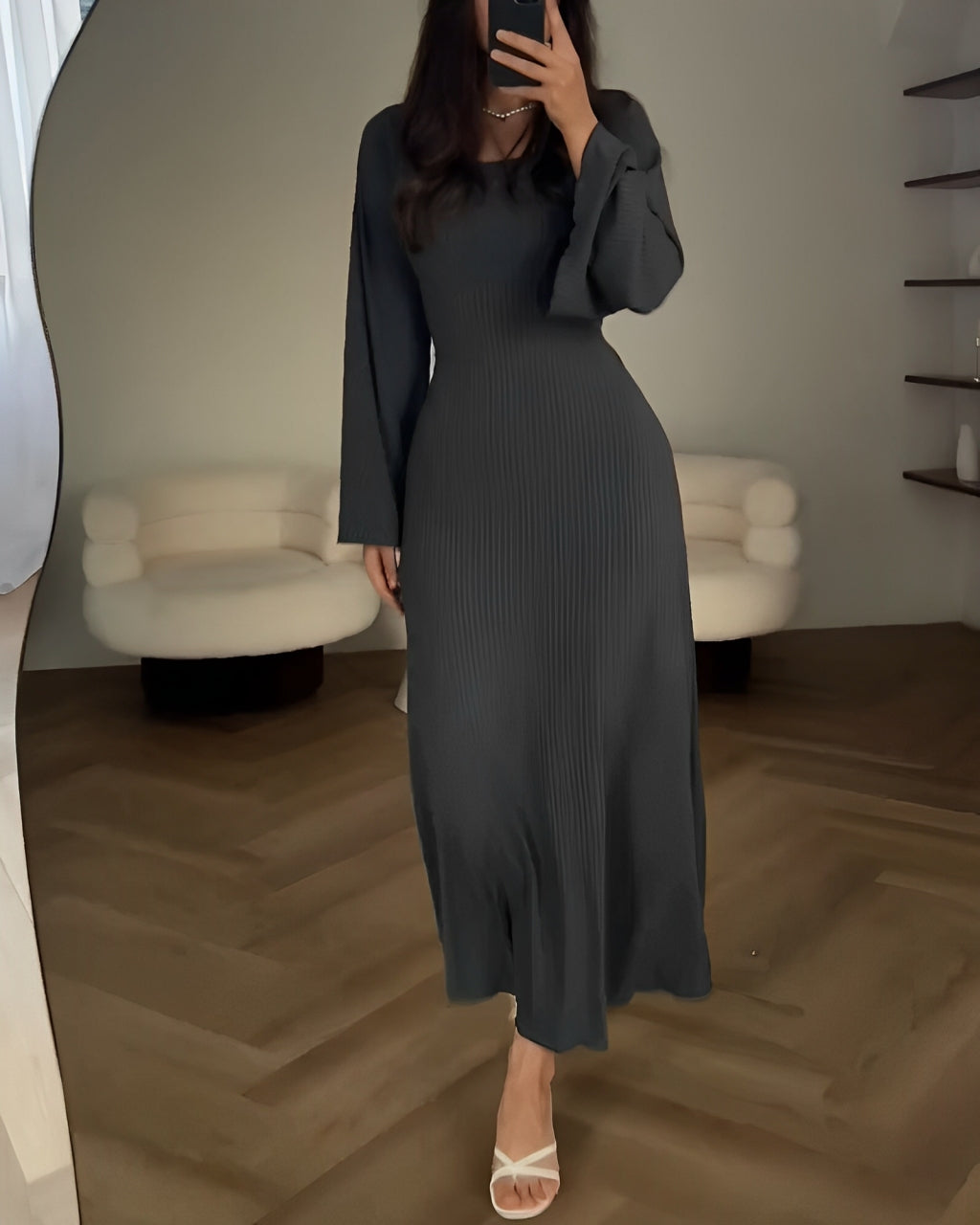 Chanella | Robe longue en maille élégante