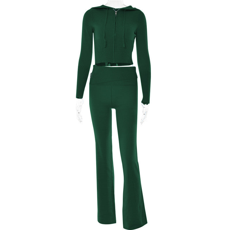 Ensemble sweat et pantalon taille haute