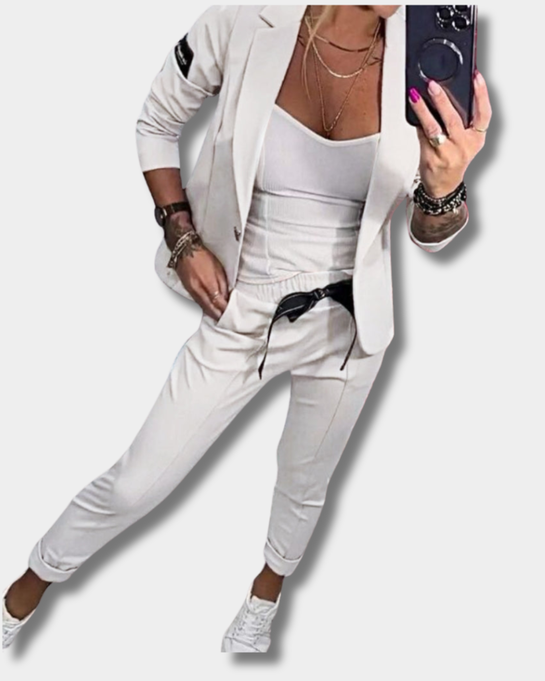 MALOU - ENSEMBLE TOP, VESTE ET PANTALON
