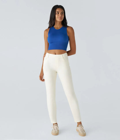 Olivia | Pantalon taille haute stretch et confortable