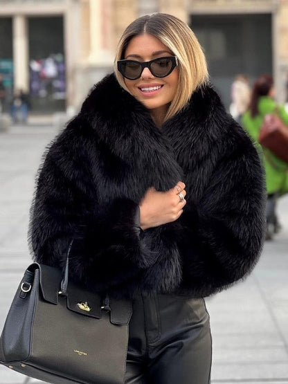 Short fur coat