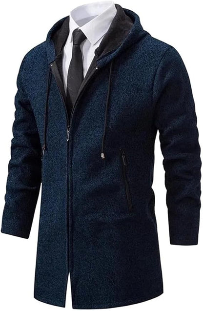 | Sweat-shirt à capuche surdimensionné à fermeture éclair pour hommes - Manteau d'hiver à manches longues