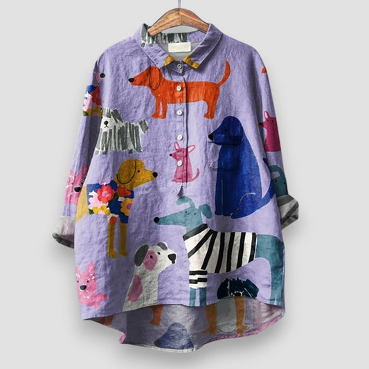 Kathrin | Chemise Femme Imprimé Chien