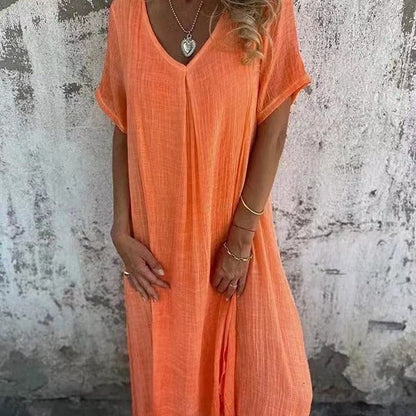 Naia™ – Robe V en coton et lin