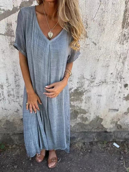 Naia™ – Robe V en coton et lin