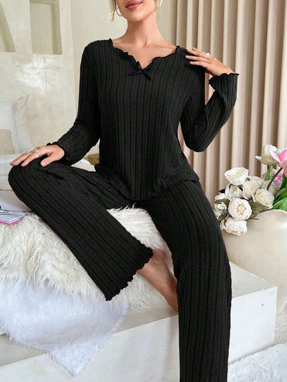 Ensemble pyjama à bordures
