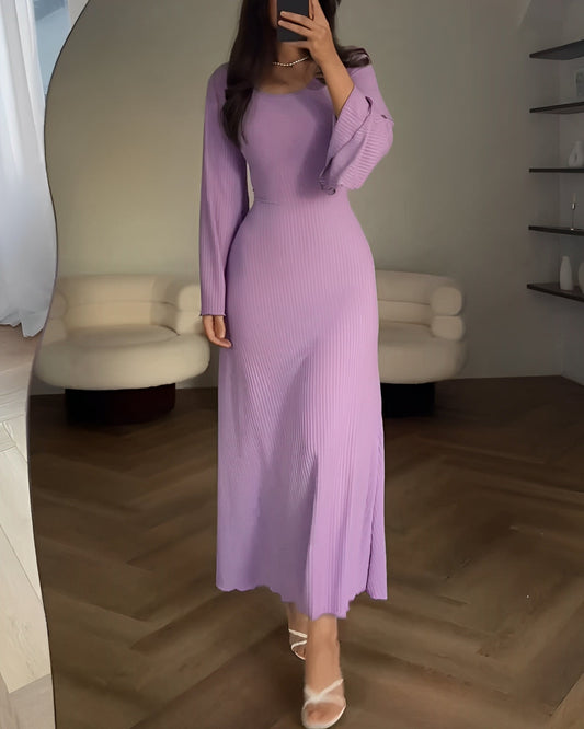 Chanella | Robe longue en maille élégante