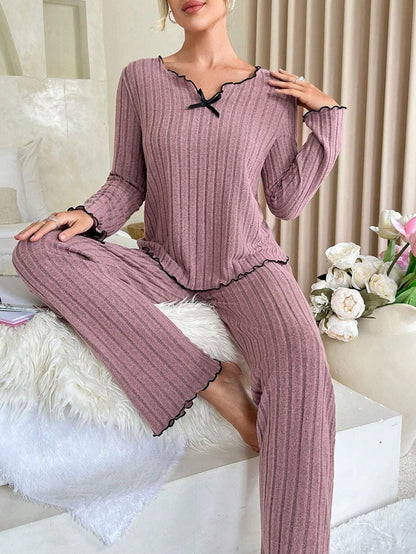 Ensemble pyjama à bordures