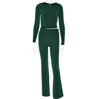 Ensemble sweat et pantalon taille haute